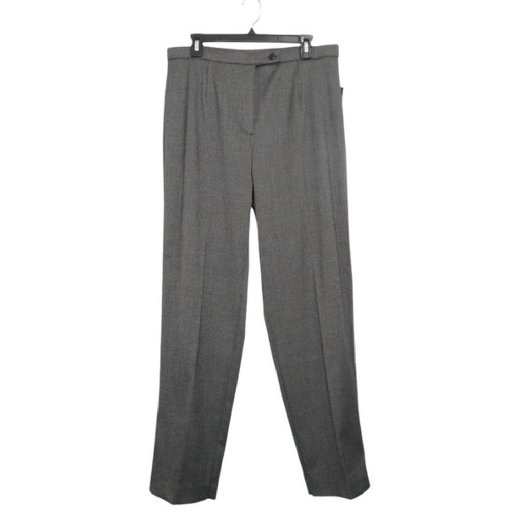Pantology Womens Dress‎ Pants 14W Gray Black Straight Leg  Career Casual Trouser